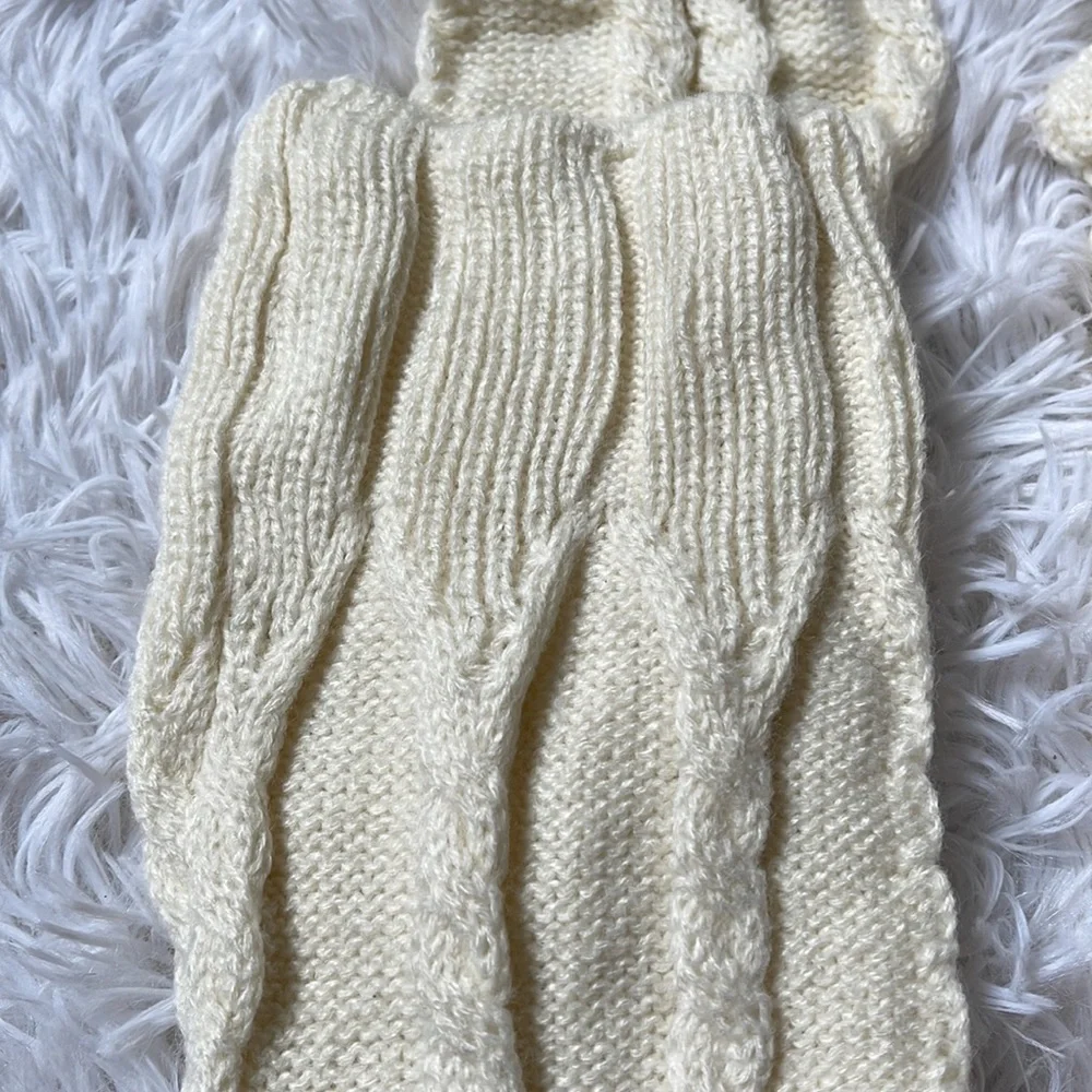 Over the knee cable knit warm cozy socks